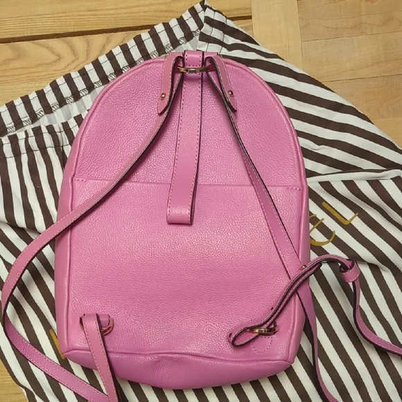 Henri Bendel Vibrant Pink Leather Backpack - Picture 2 of 12